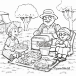 Fun Grandparents Day Picnic Scene Coloring Pages 4