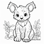 Fun Kangaroo and Wombat Friends Coloring Pages 1