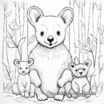Fun Kangaroo and Wombat Friends Coloring Pages 4