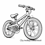 Fun Kid's Bike with Training Wheels Coloring Pages 1