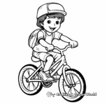 Fun Kid's Bike with Training Wheels Coloring Pages 2