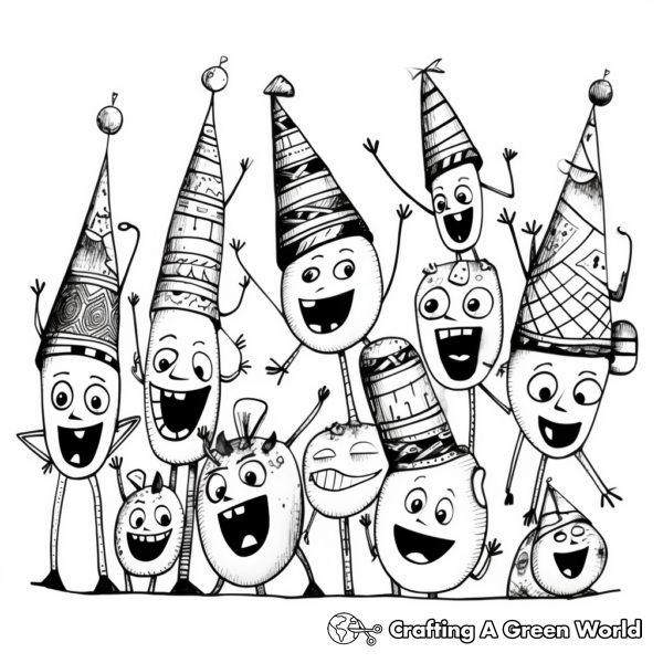 New Years For Adults Coloring Pages - Free &amp; Printable!