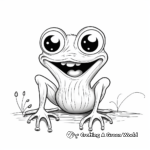 Fun Loving Red Eyed Tree Frog Coloring Page for Kids 1