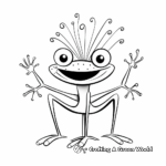 Fun Loving Red Eyed Tree Frog Coloring Page for Kids 3