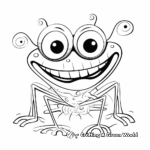 Fun Loving Red Eyed Tree Frog Coloring Page for Kids 4