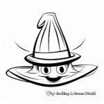 Fun Pilgrim Hat Coloring Pages for Kids 1