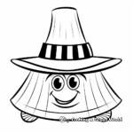 Fun Pilgrim Hat Coloring Pages for Kids 2