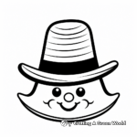 Fun Pilgrim Hat Coloring Pages for Kids 4