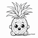 Fun Pineapple Coloring Activity Sheets 3