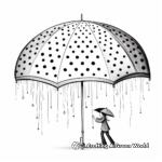Fun Polka-Dot Umbrella Coloring Sheets 3