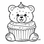 Fun Sprinkled Cupcake Coloring Pages 1
