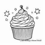Fun Sprinkled Cupcake Coloring Pages 4