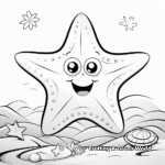 Fun Starfish and Shell Coloring Pages for Kids 1