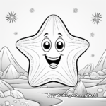 Fun Starfish and Shell Coloring Pages for Kids 3
