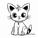 Funny Cartoon Cat Coloring Pages 1