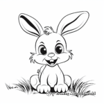Funny Cartoon Easter Bunny Coloring Pages 3