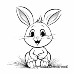 Funny Cartoon Easter Bunny Coloring Pages 4
