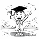 Funny Cartoon Graduation Coloring Pages 2