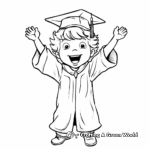 Funny Cartoon Graduation Coloring Pages 3