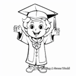 Funny Cartoon Graduation Coloring Pages 4