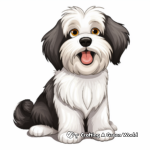 Funny Cartoon Havanese Coloring Pages 1