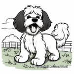 Funny Cartoon Havanese Coloring Pages 4