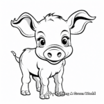 Funny Cartoon Piglet Coloring Pages 1