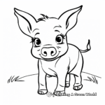 Funny Cartoon Piglet Coloring Pages 2