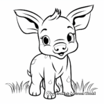 Funny Cartoon Piglet Coloring Pages 3