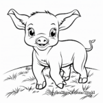 Funny Cartoon Piglet Coloring Pages 4