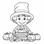 Funny Cartoon Thanksgiving Sign Coloring Pages 2