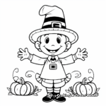Funny Cartoon Thanksgiving Sign Coloring Pages 3