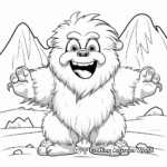 Funny Cartoon Yeti Coloring Pages for Kids 1