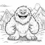 Funny Cartoon Yeti Coloring Pages for Kids 3
