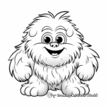 Funny Cartoon Yeti Coloring Pages for Kids 4