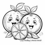 Funny Citrus: Lemon & Lime Coloring Pages 2