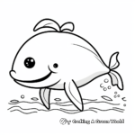 Funny Unicorn Whale Coloring Pages 1