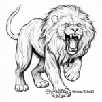 Furious Roaring Lion Coloring Pages 3