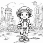 Futuristic 2023 New Year Coloring Pages 2