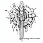 Futuristic Cyber Sword Coloring Pages 3