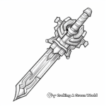 Futuristic Cyber Sword Coloring Pages 4