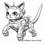 Futuristic Robo-Cat Color Pages: The Cat that Flies 3
