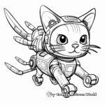 Futuristic Robo-Cat Color Pages: The Cat that Flies 4