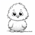 Fuzzy Baby Penguin Chick Coloring Pages 1