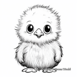 Fuzzy Baby Penguin Chick Coloring Pages 3