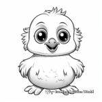 Fuzzy Baby Penguin Chick Coloring Pages 4