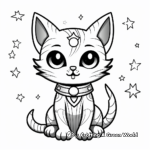 Galactic Space Cat Coloring Pages 2