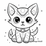 Galactic Space Cat Coloring Pages 4