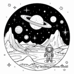 Galactic Space Pixel Coloring Pages 1