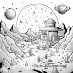 Galactic Space Pixel Coloring Pages 2